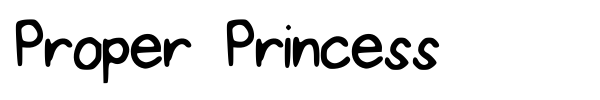 Proper Princess font preview